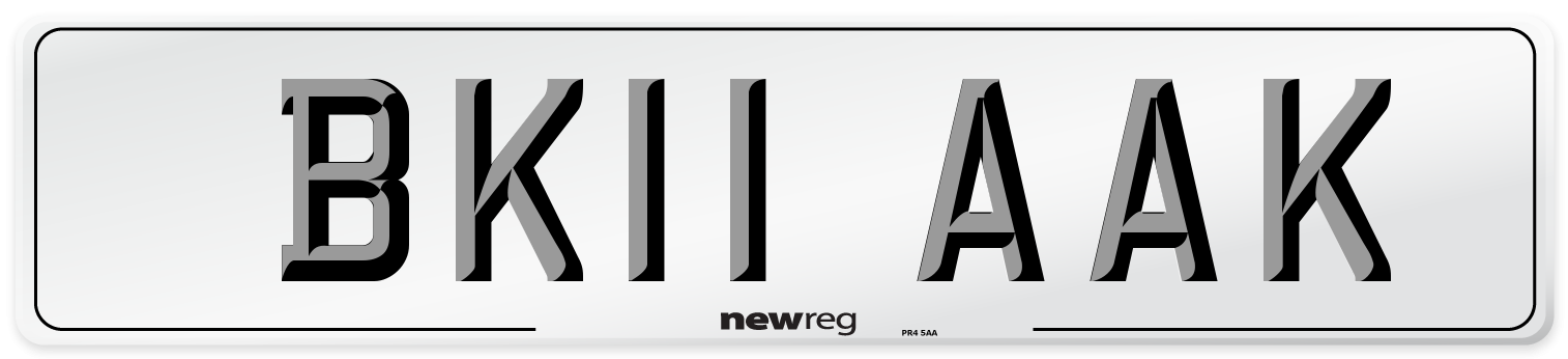 BK11 AAK Number Plate from New Reg